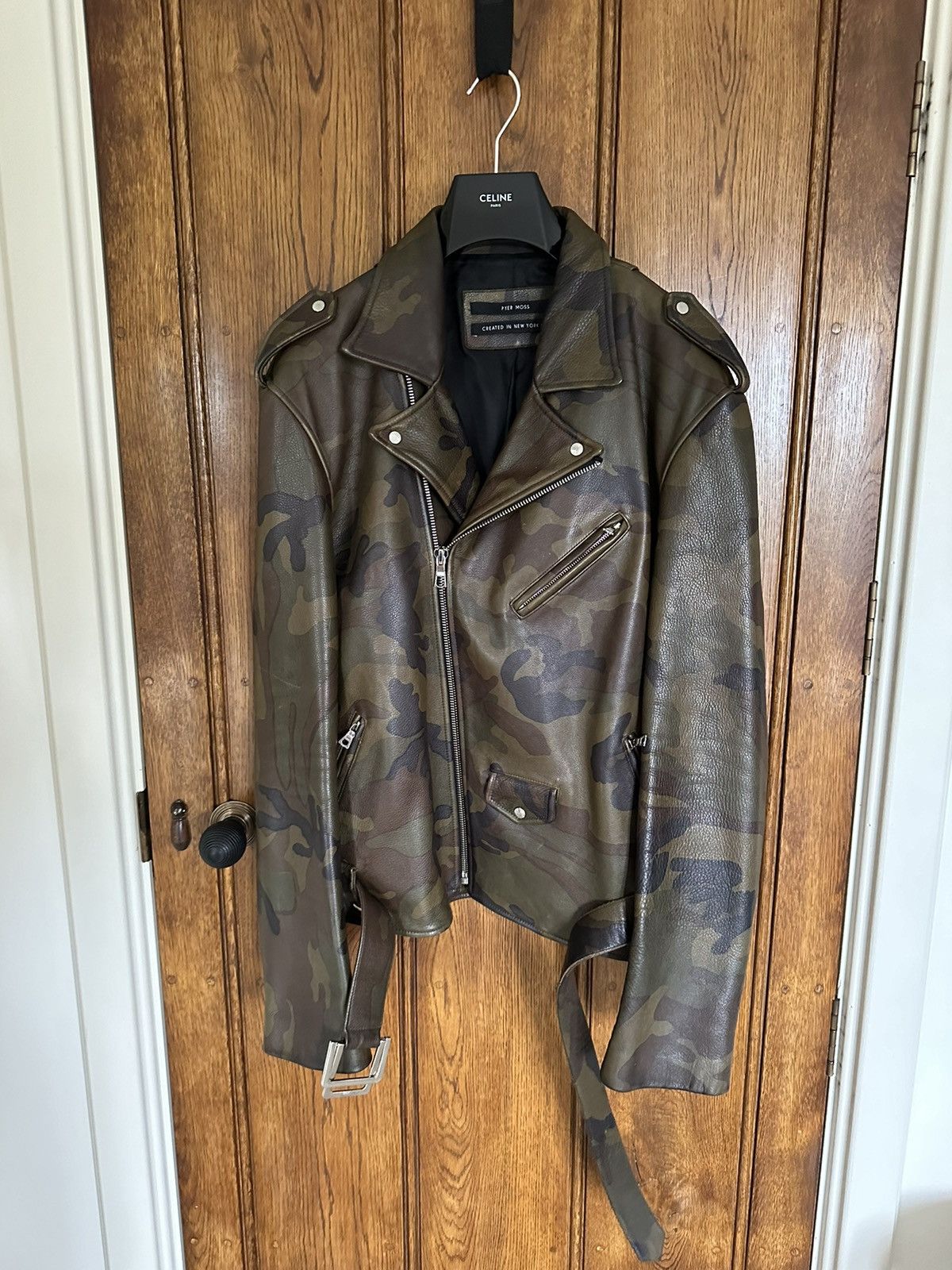 Pyer Moss The grail Pyer Moss camouflage camo biker leather jacket XL Size US XL / EU 56 / 4 - 17 Thumbnail