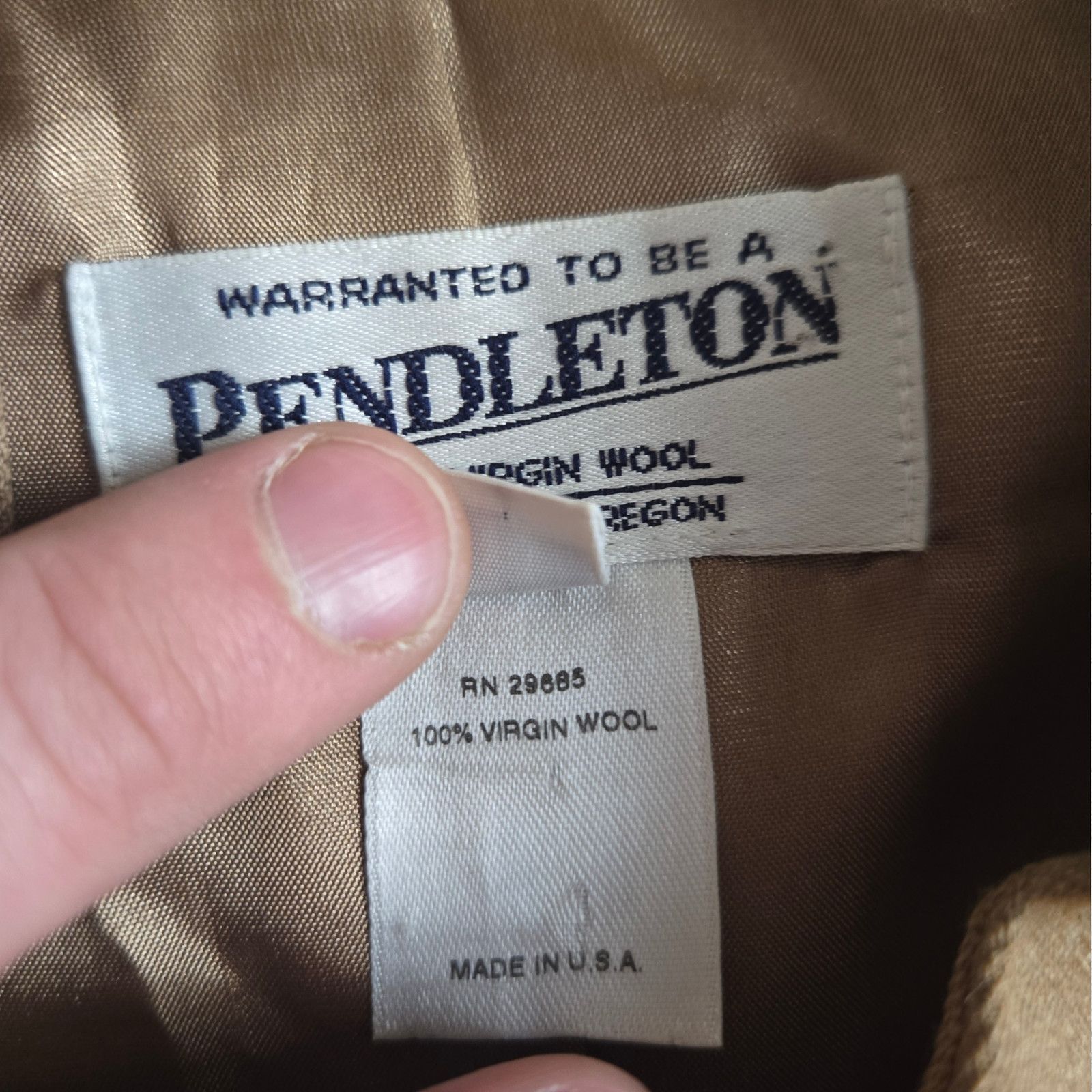 Pendleton Vintage Pendleton Tan USA Made Wool Jacket Size 10 Size L / US 10 / IT 46 - 7 Thumbnail