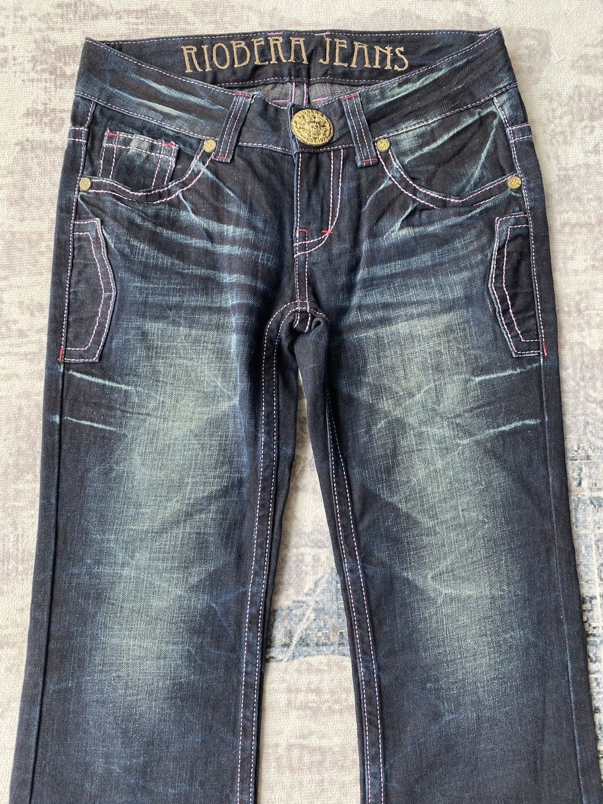 If Six Was Nine Vintage Riobera Embroidered Flared Denim Size US 32 / EU 48 - 8 Thumbnail