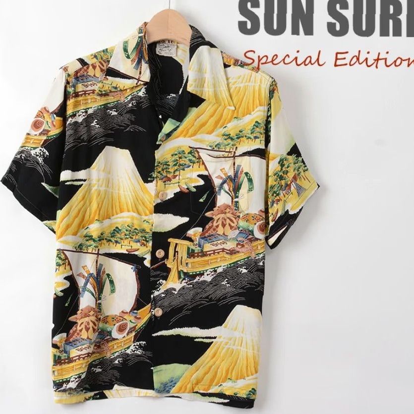 Sun Surf SUN SURF SPECIAL EDITION Treasure Ship Aloha Shirt XS Rayon Black Shirt Adults XS Mens Womens Boys Girls Size US XS / EU 42 / 0 - 2 Thumbnail