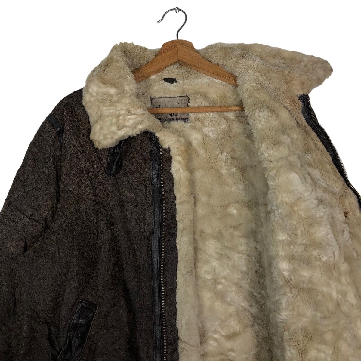 Japanese Brand 🔥Vtg Shearling Leather Jacket B 3 Military Collections Size US M / EU 48-50 / 2 - 10 Thumbnail