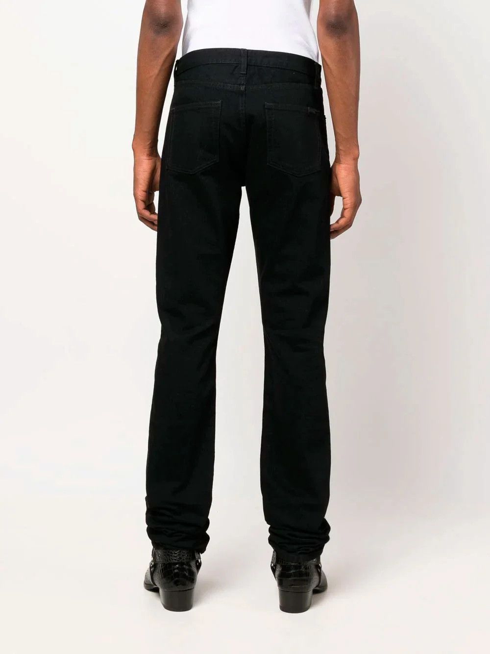 Saint Laurent Paris o1s1wg111124 Mid-Waist Jeans in Black Size US 31 - 3 Thumbnail
