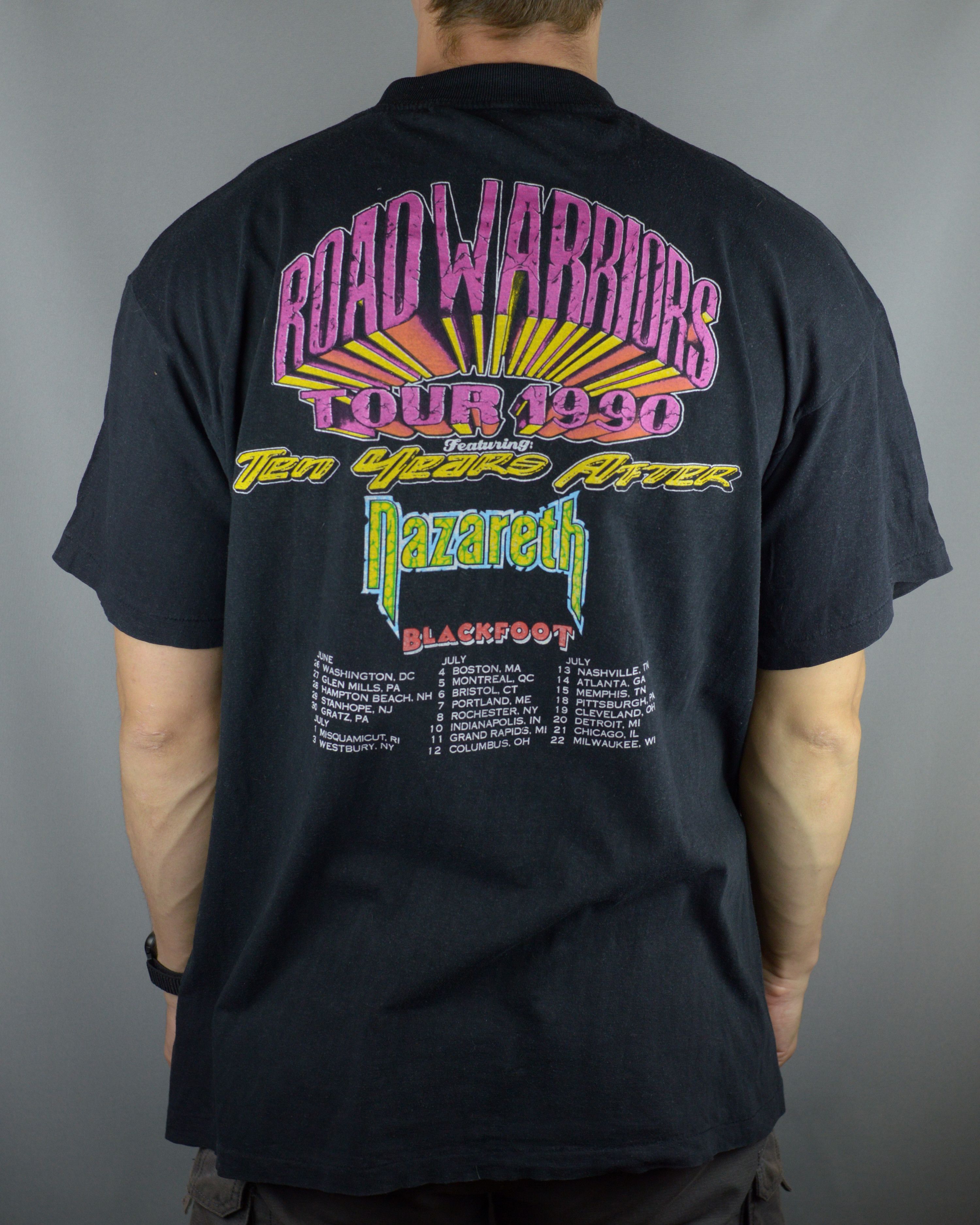 Vintage Road Warriors tour 1990 Ten Years After Nazareth t shirt Size US XL / EU 56 / 4 - 2 Thumbnail