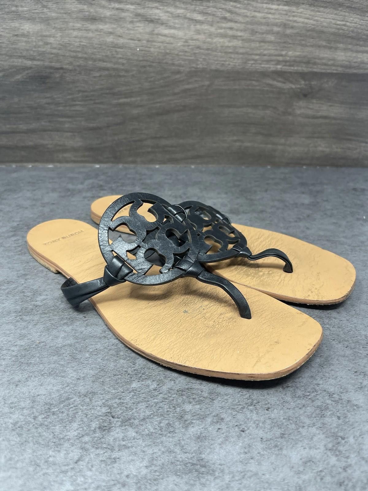 Other Tory Burch Sandals Womens Size 8 Miller Thong Black Brown Size US 8 / IT 38 - 3 Thumbnail