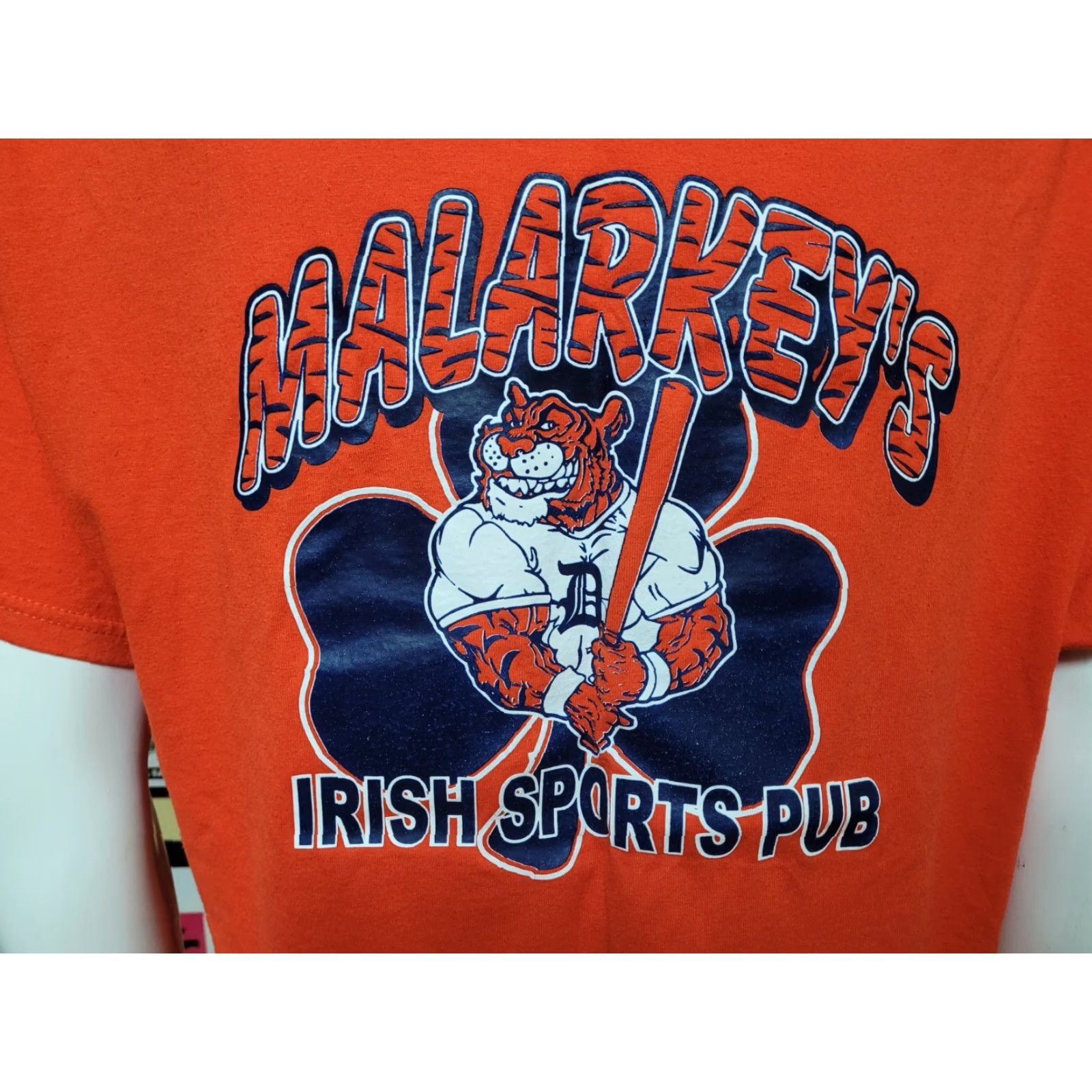 Jerzees VTG Jerzees Malarkey's Irish Sports Pub Tigers T Shirt XL Shirt Mens Cotton Blend Orange 90s Bar Sports Graphic Tee Size US XL / EU 56 / 4 - 4 Thumbnail