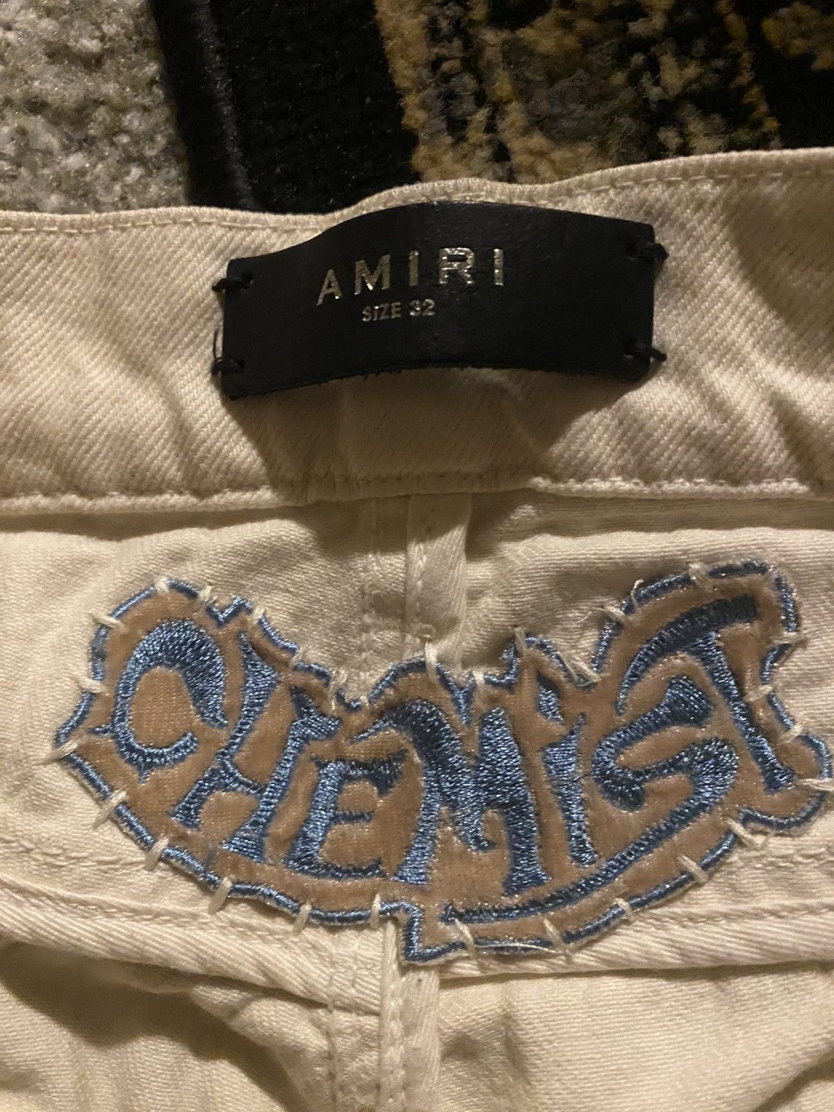 Amiri Chemist Leather Star Patch Double Knee Carpenter Pants Size US 32 / EU 48 - 5 Thumbnail