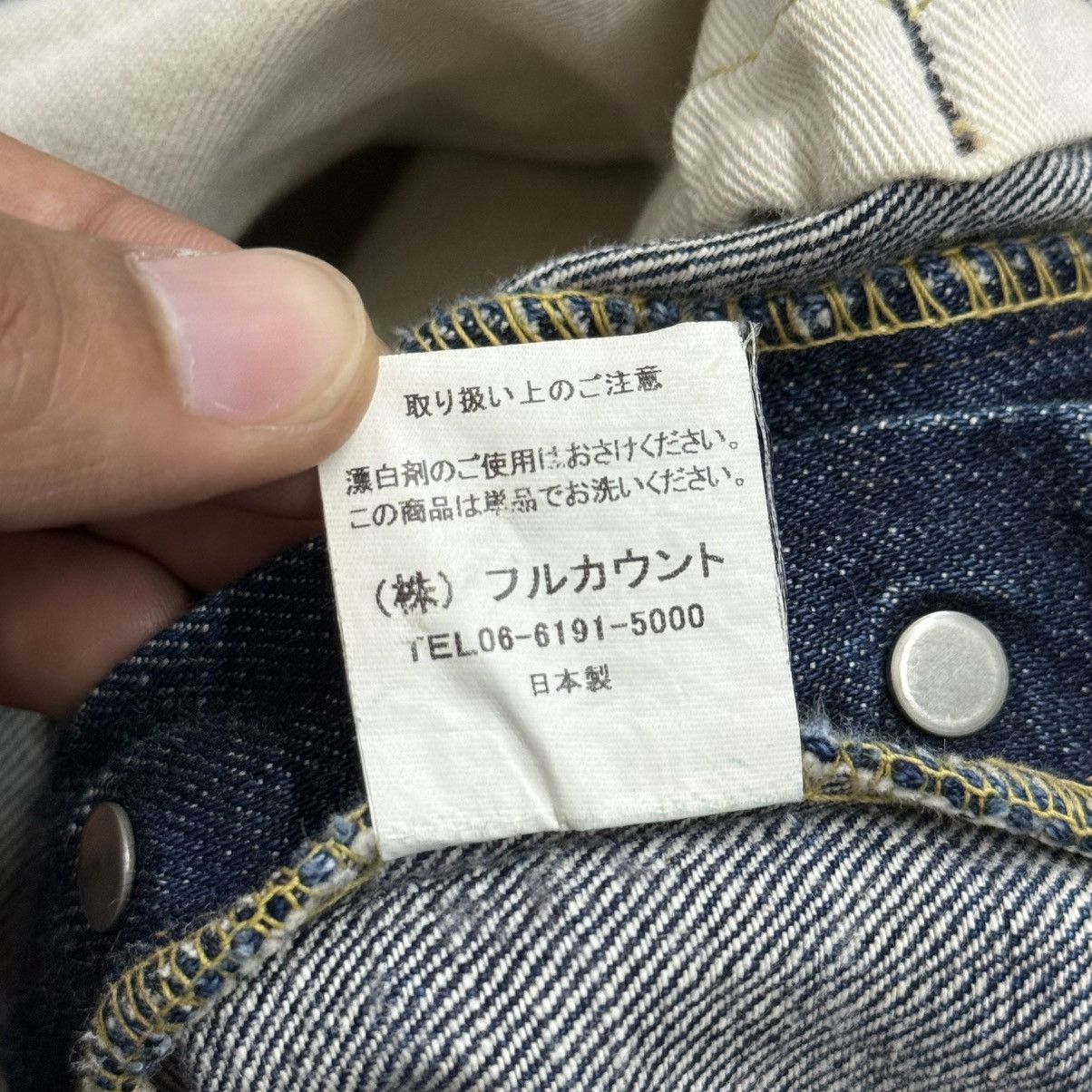 Full Count & Co. Selvedge Full Count Distress Indigo Chainstitch Denim Pants Size US 30 / EU 46 - 20 Thumbnail