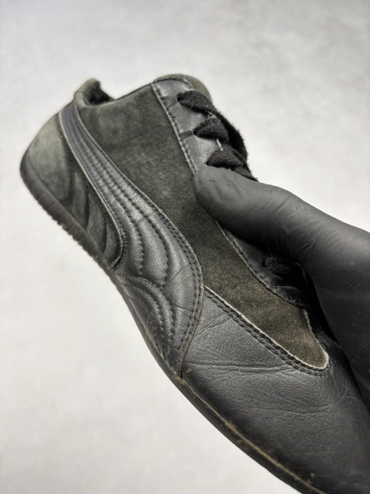 Puma Puma Speed Cat Black Driving Leather Shoes Vintage 2000s Y2K Size US 7 / EU 40 - 8 Thumbnail
