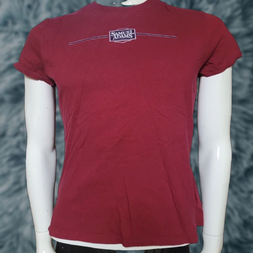 Hanes Womens T-Shirt Hanes For Her Samuel Adams Beer Graphic Tee Red L Short Sleeve 100% Cotton Adults Womens Size L / US 10 / IT 46 - 1 Thumbnail