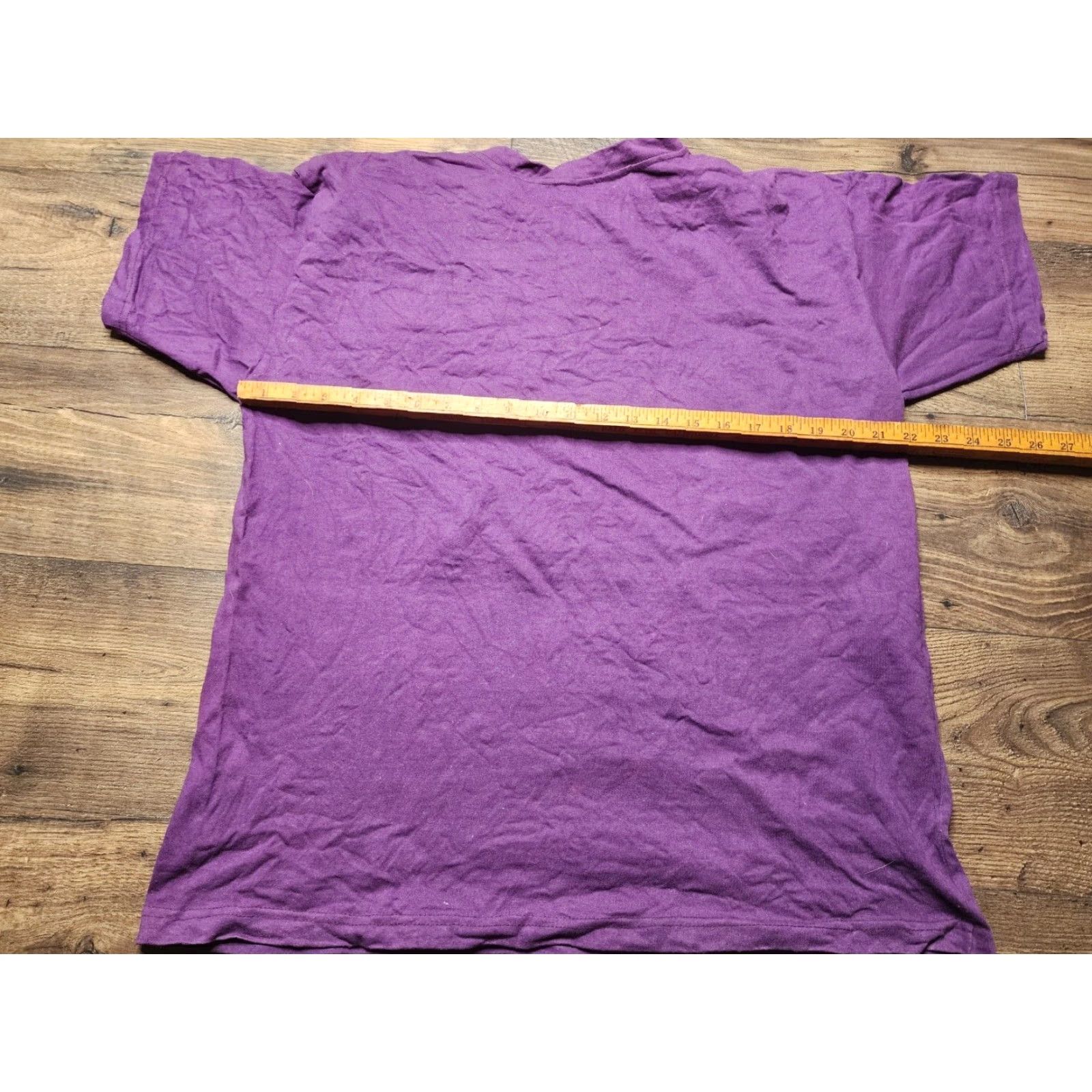 Vintage VINTAGE Womens XL Purple Flower Floral Art Puff Paint T Shirt Distressed Size XL / US 12-14 / IT 48-50 - 3 Thumbnail