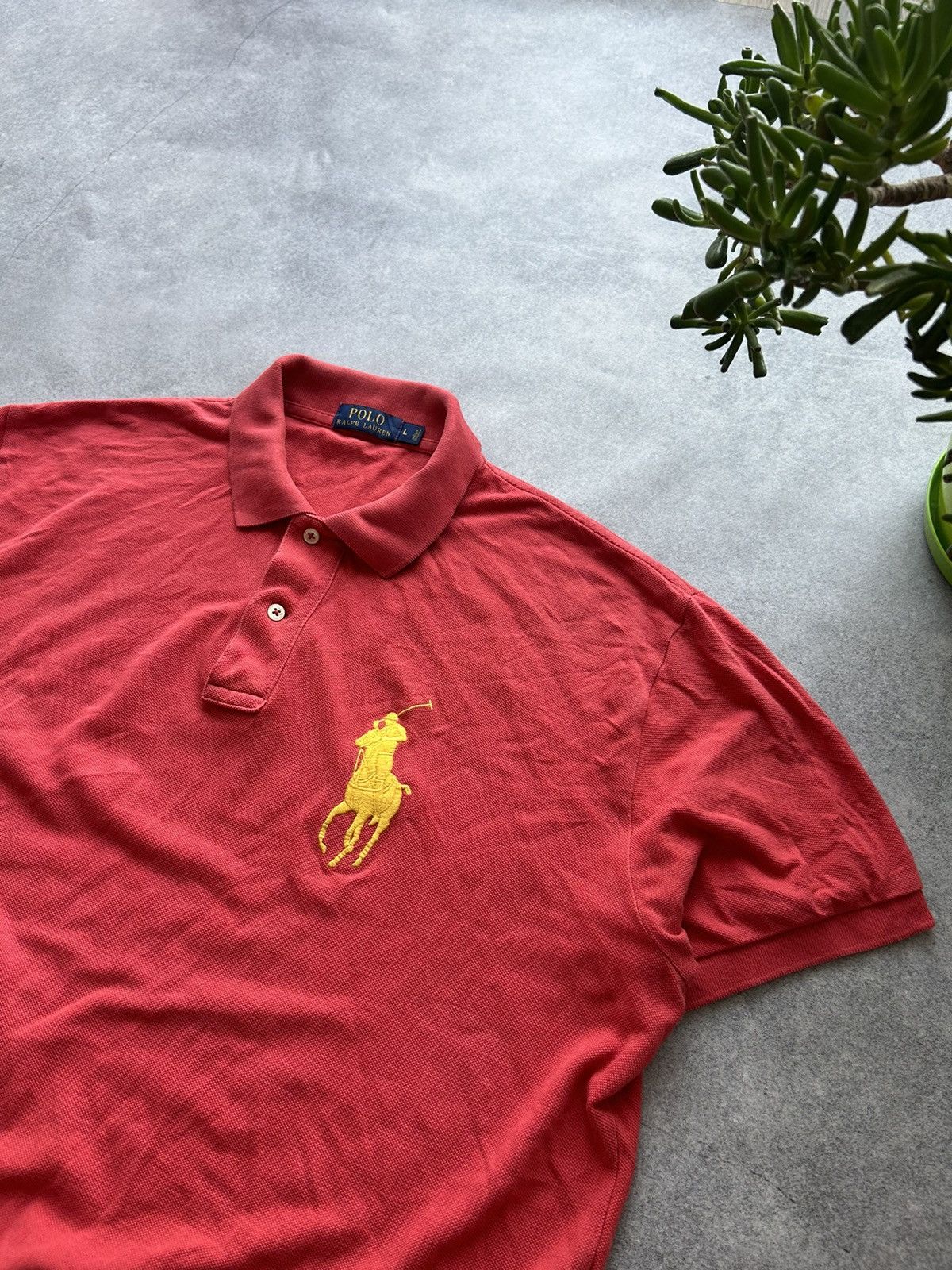 Polo Ralph Lauren Polo Ralph Lauren big logo pony coral mens polo Size US L / EU 52-54 / 3 - 2 Thumbnail