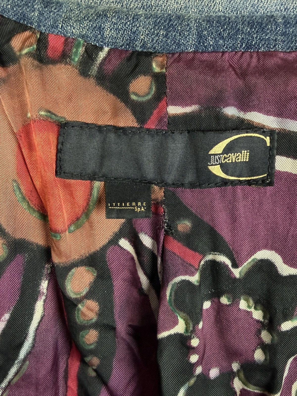Roberto Cavalli Just Cavalli 2005 Runway Napoleon Denim Jacket Blue IT40 Size S / US 4 / IT 40 - 21 Thumbnail