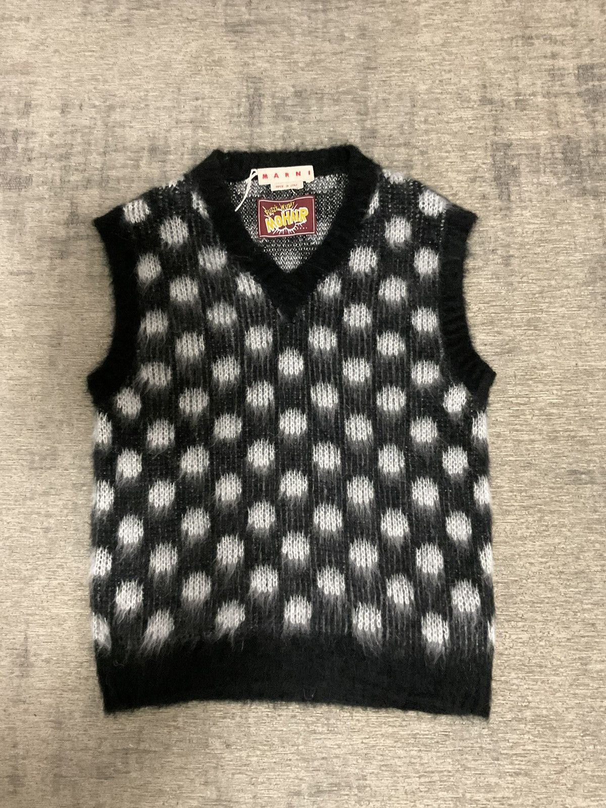image of Marni Mohair Gilet 48 in Black, Men's (Size Medium)