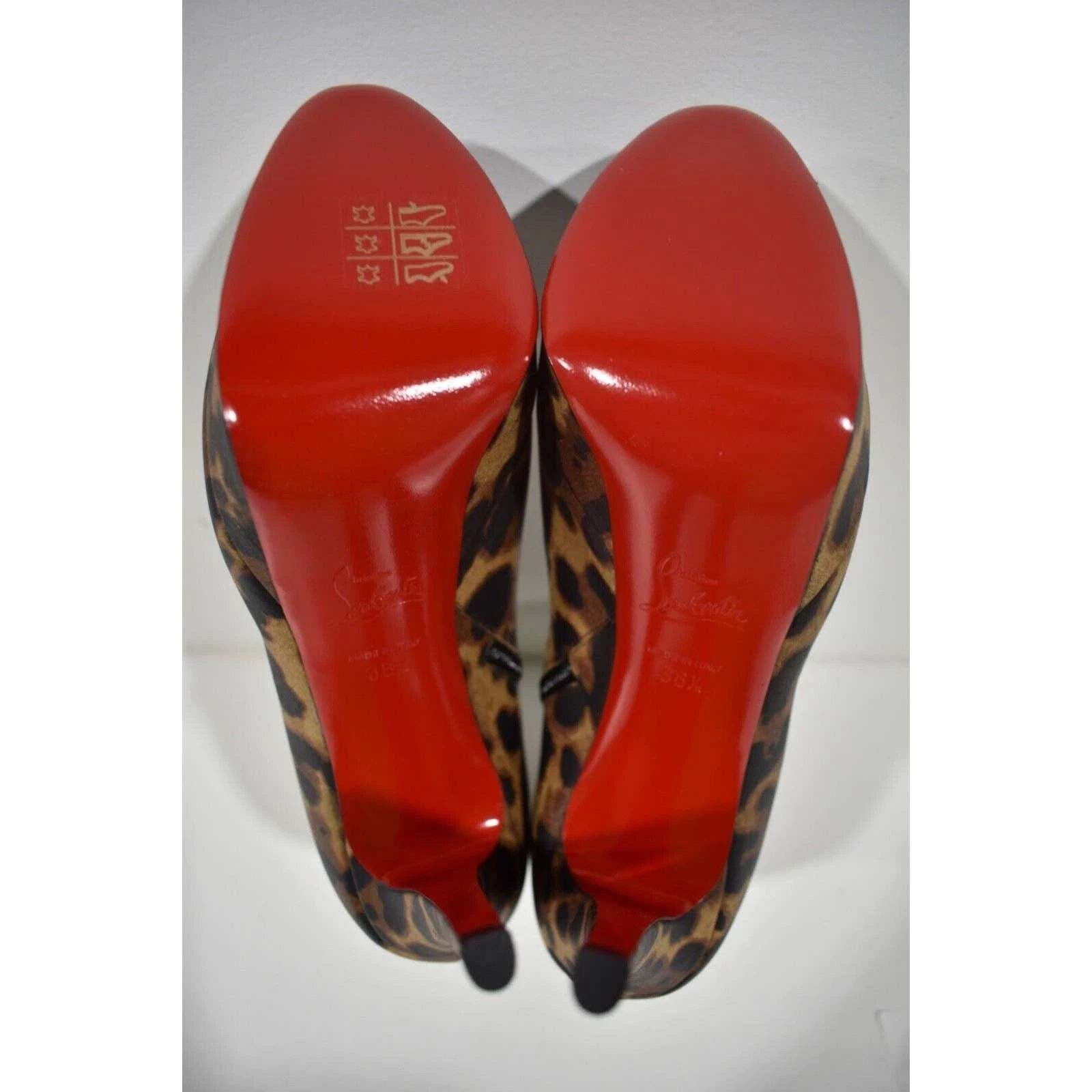 Christian Louboutin Christian Louboutin Bianca Booty 120 Leopard Brown Size US 8.5 / IT 38.5 - 12 Thumbnail