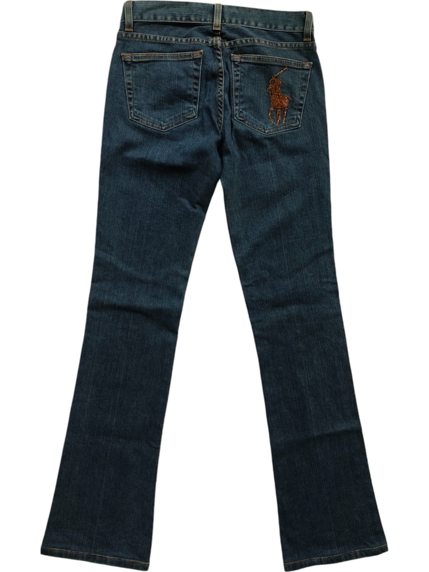 Ralph Lauren Black Label Blue Jeans With Studded Logo Detail At The Back Size 26" / US 2 / IT 38 - 2 Thumbnail