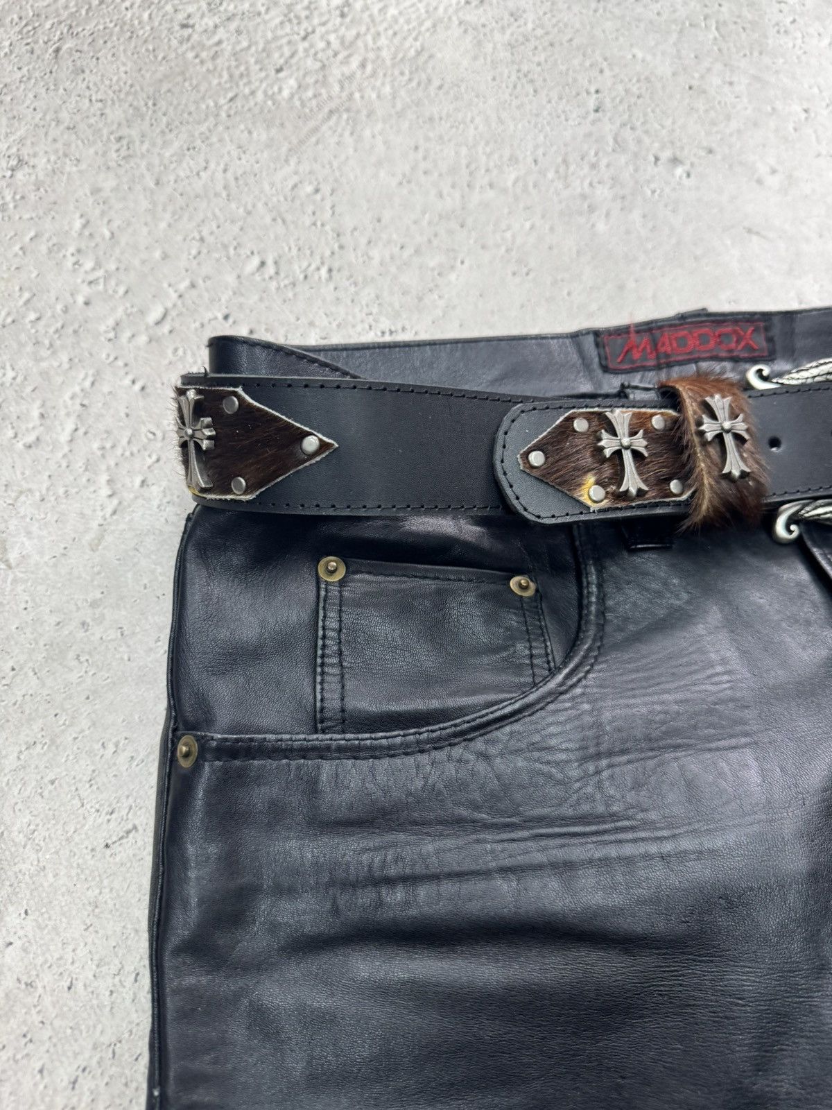 Hysteric Glamour 90s cow leather belt hysteric glamour style hype western 90s Size ONE SIZE - 2 Thumbnail