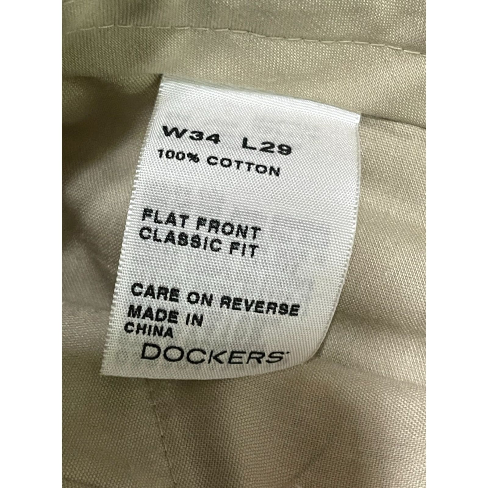 Dockers DOCKERS Pants, Men’s Size 34x29, Dress Pants, Classic Fit, Pleated, Tan, Brown, Regular, 34 W 29 Inseam, Casual, Pants, Mens Size US 34 / EU 50 - 5 Thumbnail