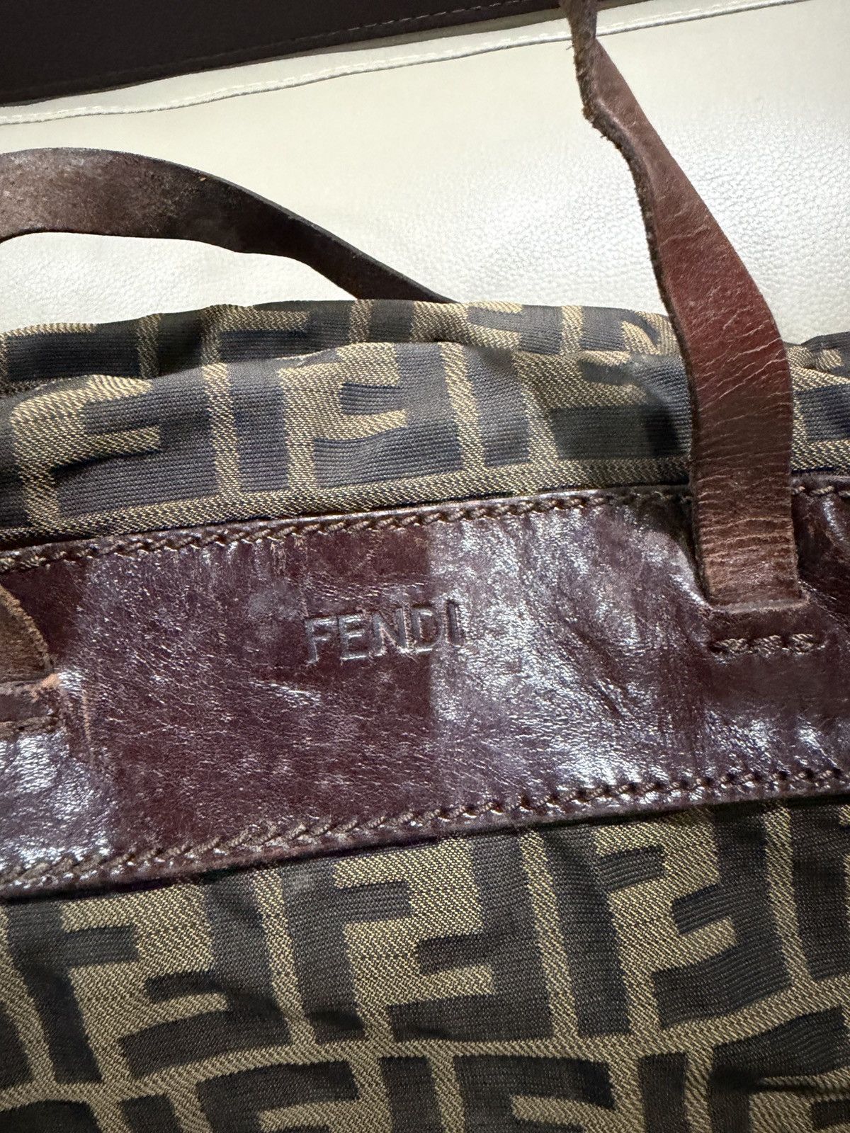 Fendi Authentic Fendi Zucca Monogram FF Hand Bag Size ONE SIZE - 9 Thumbnail