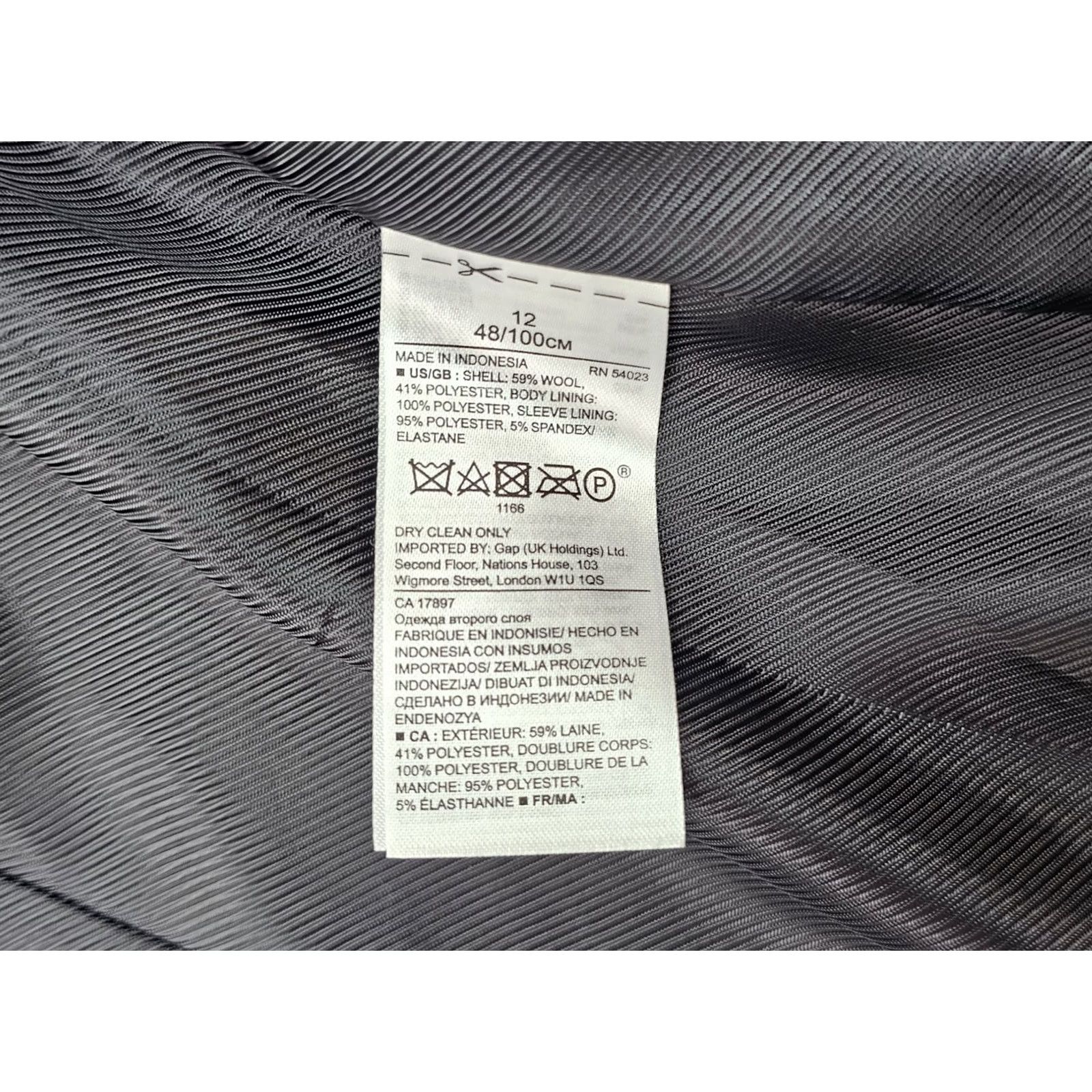 Banana Republic Banana Republic Wool Blend Herringbone Jacket Women 12 Lined Zip Black 40" Chest Classic Fit Wool Blend Pattern 90s Designer Modern Professional Size XL / US 12-14 / IT 48-50 - 4 Thumbnail