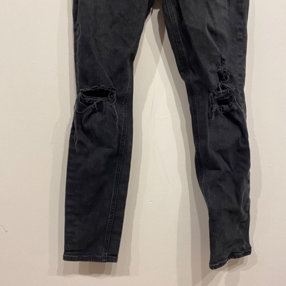 Agolde AGOLDE Nico Slim Leg Distressed Jeans in Black Size 27" / US 4 / IT 40 - 3 Thumbnail