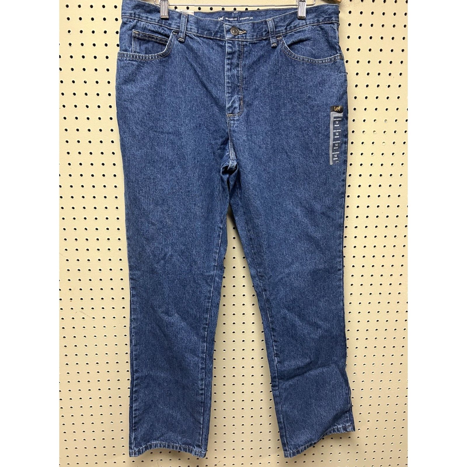 Lee Lee Relaxed Fit All Cotton Straight Leg Jean Jeans women’s Livia 14 Medium blue Size 36" / US 14 / IT 50 - 2 Thumbnail