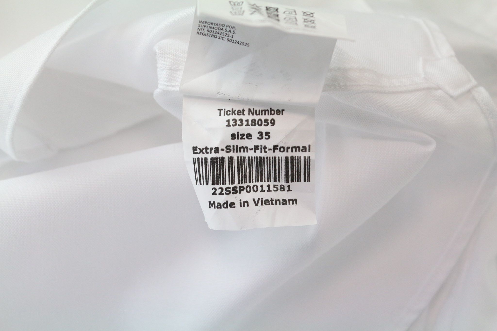 Suitsupply TRAVELLER 35 Extra Slim White Cotton Long Sleeve 78701 Size 36R - 8 Thumbnail