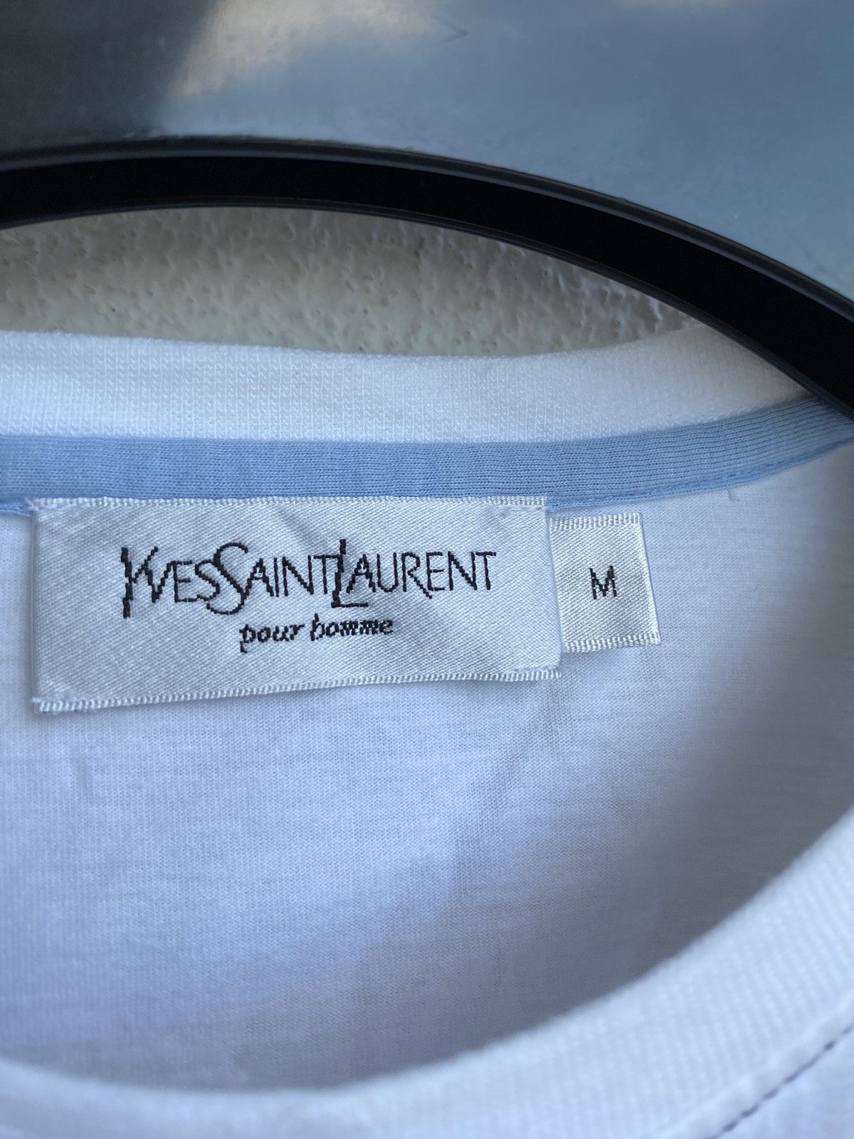 Yves Saint Laurent White YSL T-shirt Big Logo Summer YSL Shirt Size US M / EU 48-50 / 2 - 6 Thumbnail