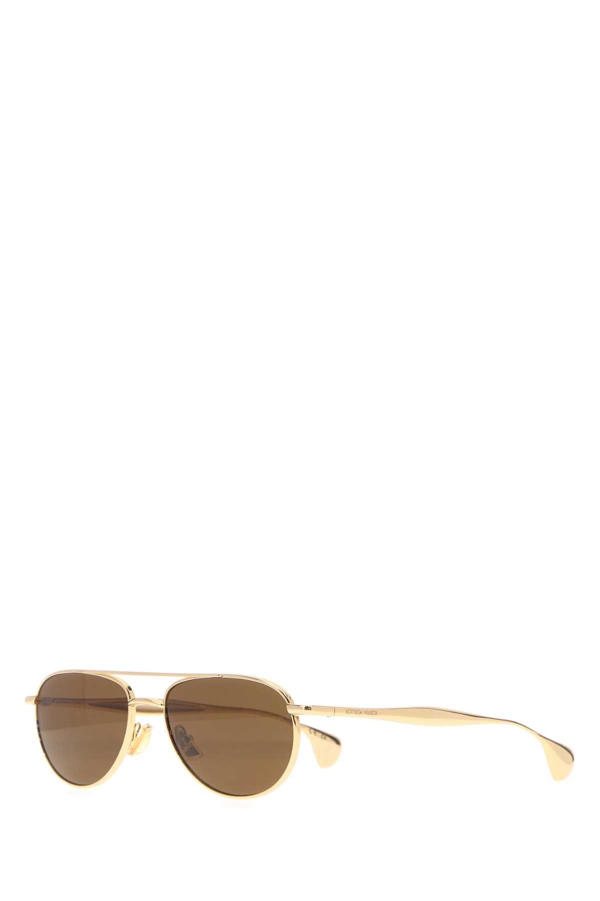 Bottega Veneta Gold Metal Fin Sunglasses Size ONE SIZE - 1 Thumbnail