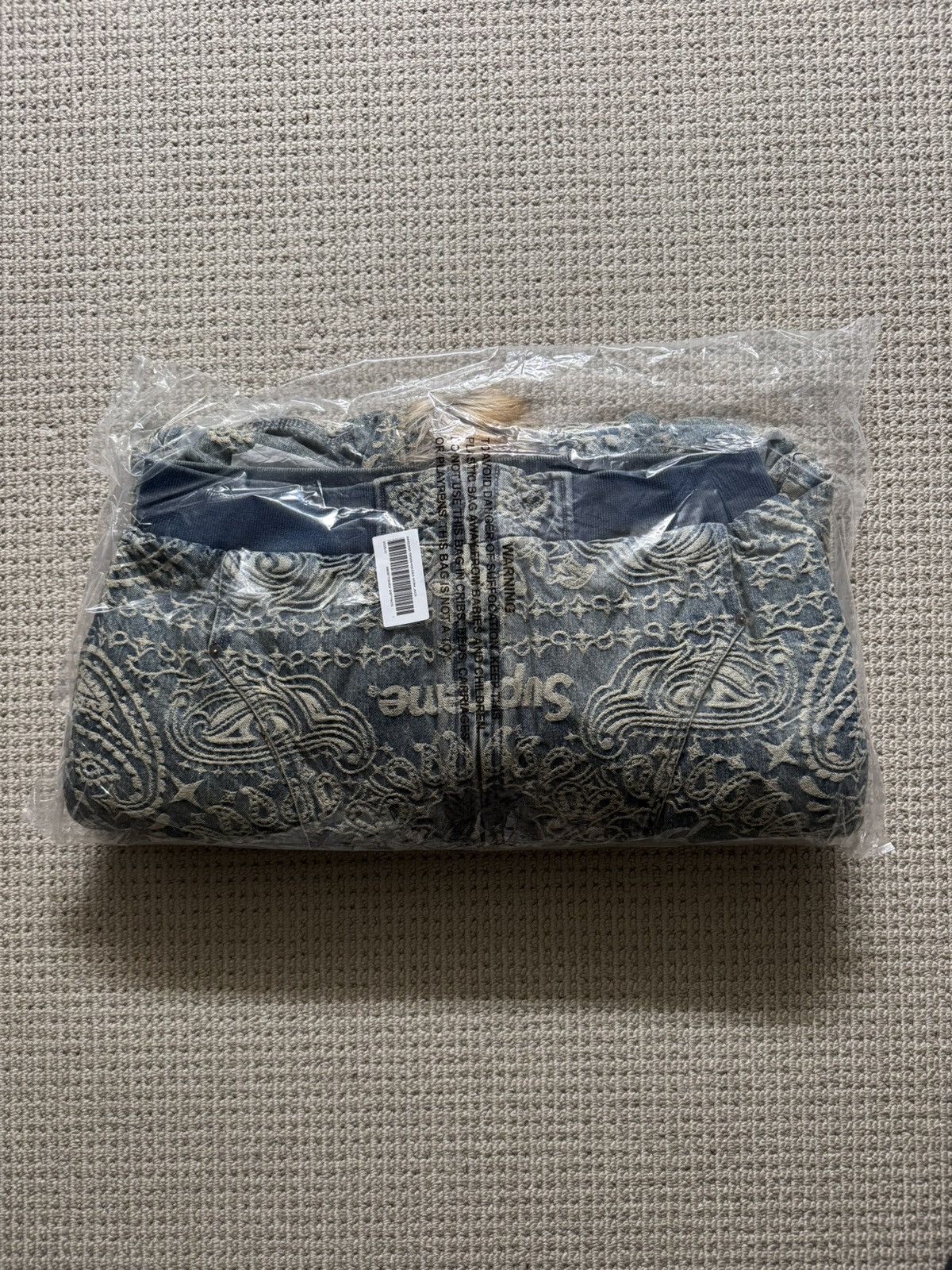 Supreme Bandana Jacquard Denim Hooded Work Jacket Size US L / EU 52-54 / 3 - 3 Thumbnail
