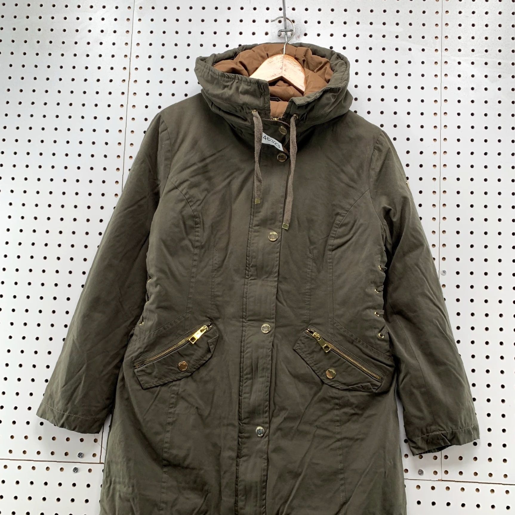 Guess GUESS Parka Jacket Coat Women M Olive Green Hooded Zip Snap Insulated Winter Jacket - 90s? Size M / US 6-8 / IT 42-44 - 4 Thumbnail