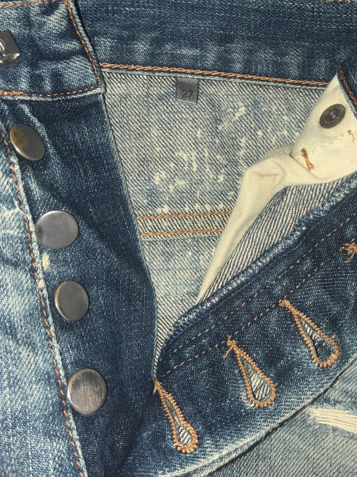 Dior SS07 Dior Homme “Spider Web” Clawmark Denim Size US 29 - 10 Thumbnail
