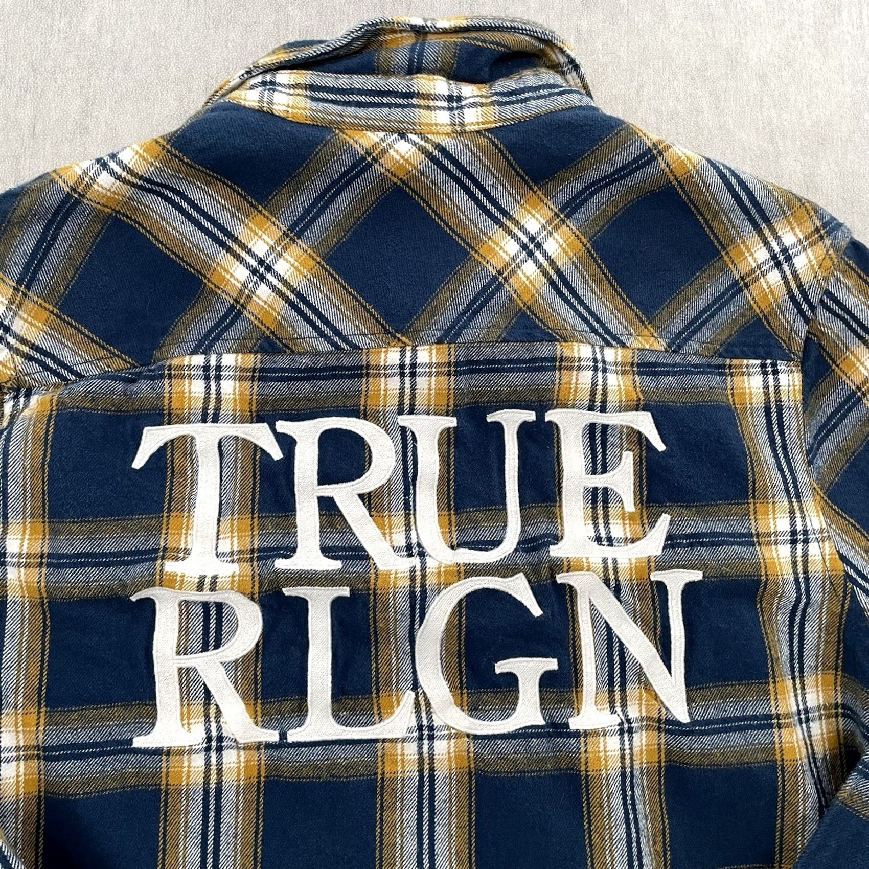 True Religion True Religion Shacket Adult Medium Plaid Flannel Button Up Workwear Logo Mens M Size US M / EU 48-50 / 2 - 3 Thumbnail