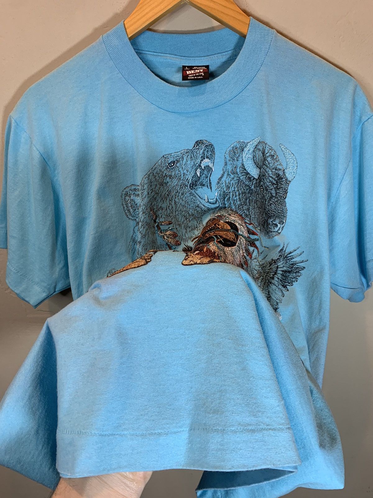 Vintage RARE* Vintage Native Tribal Chief Nature Single Stitch Shirt Size US L / EU 52-54 / 3 - 5 Thumbnail