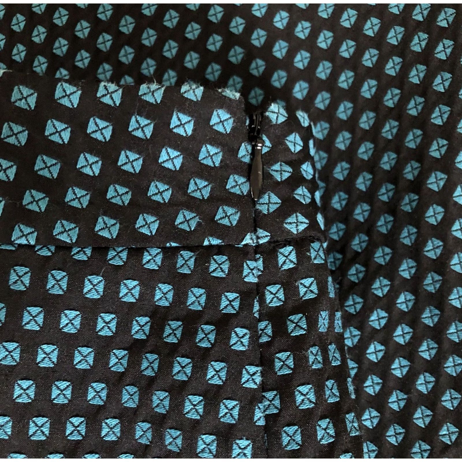 Ann Taylor Ann Taylor Mini Skirt 10P Blk Teal Jacquard Check 32"W Preppy coquette Office Size 32" / US 10 / IT 46 - 5 Thumbnail