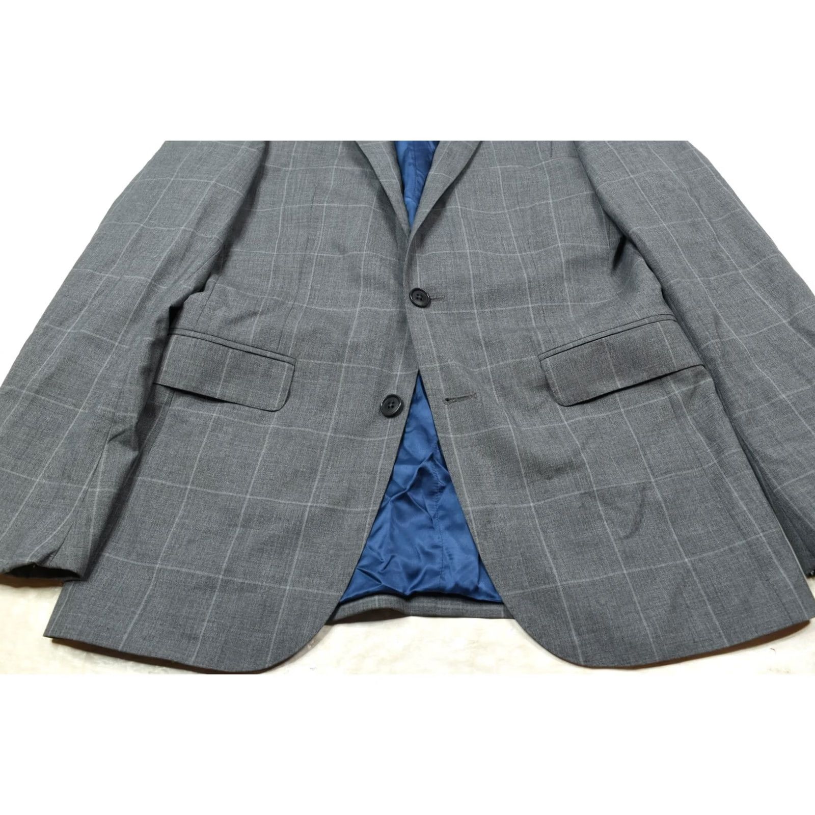 Brooks Brothers Brooks Brothers Blazer Mens 38R Gray Plaid Wool Slim 2-Button Notch Lapel Single-Breasted Regular Jacket Coat Spring Fall Winter Vintage: No Size 38R - 4 Thumbnail