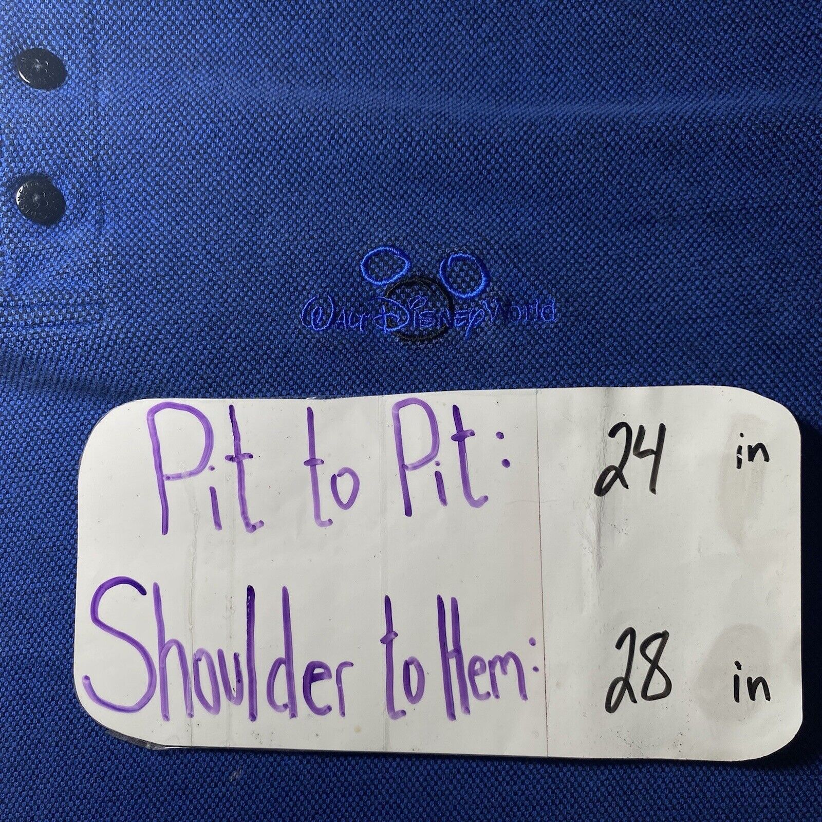 Disney Vintage Disney World XL Mickey Ears Logo Blue Polo Shirt Size US XL / EU 56 / 4 - 11 Thumbnail