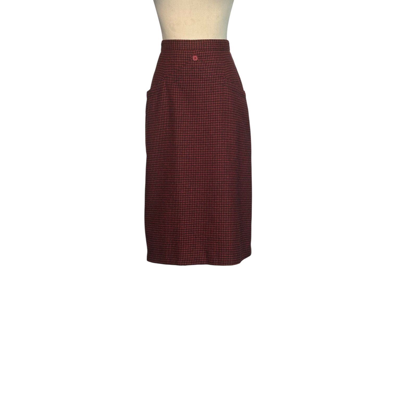 Porsche Design Porsche vintage red black houndstooth pencil skirt size 9/10 Size 27" / US 4 / IT 40 - 16 Thumbnail