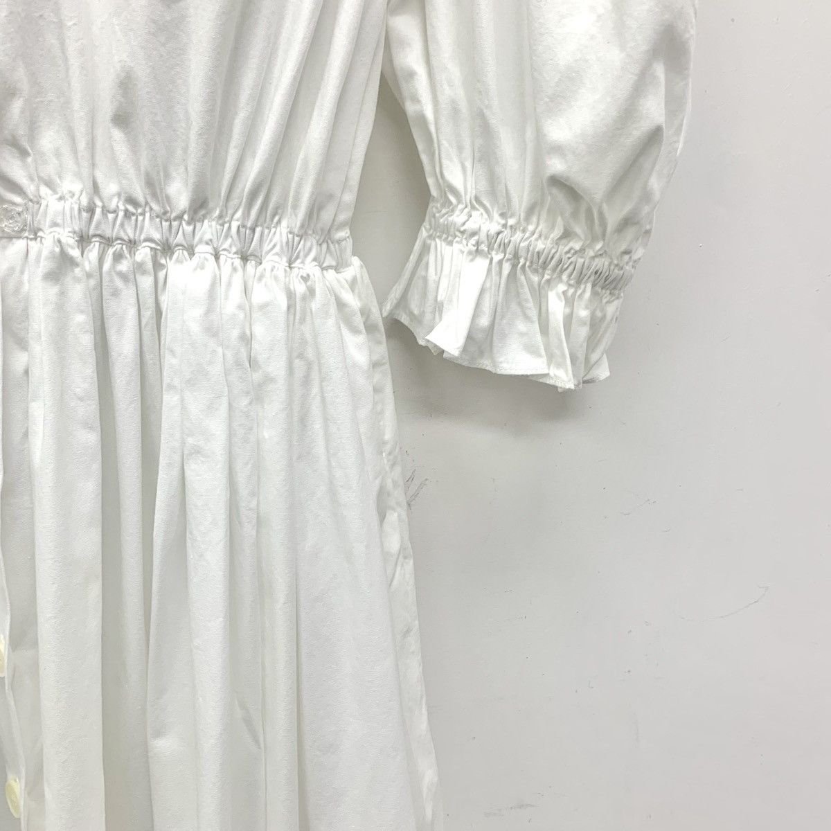 Miu Miu Miu Miu White Sailor Collar Cotton Short Sleeve Dress K26WX Size M / US 6-8 / IT 42-44 - 4 Thumbnail