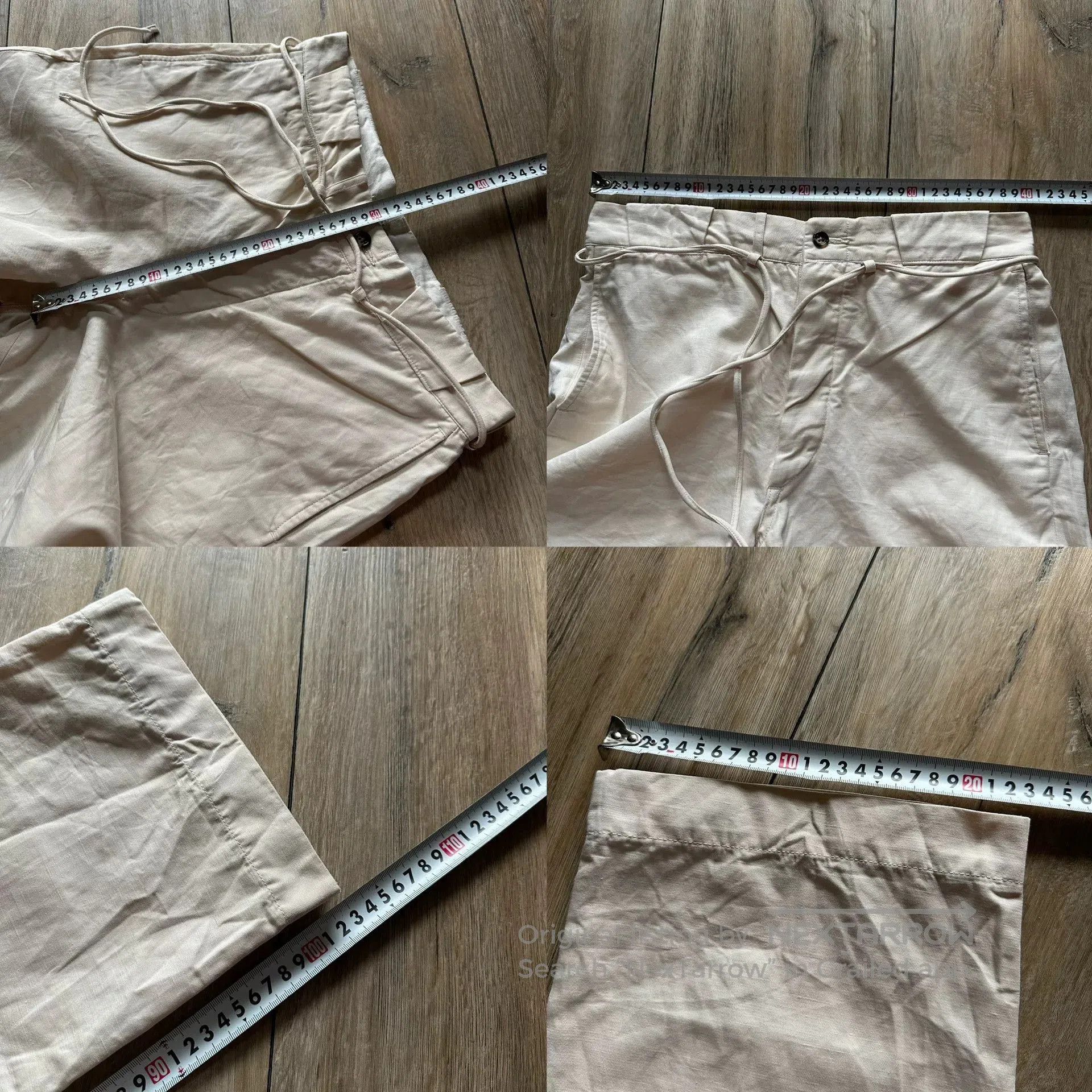 Old Joe OLD JOE Cotton Linen Beige Pants. Size US 32 / EU 48 - 9 Thumbnail