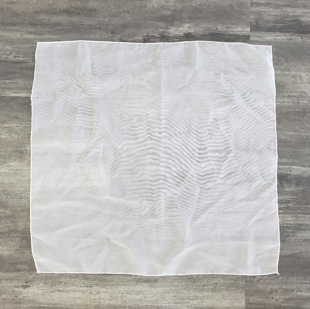 Designer White Classic Sheer Scarf Size ONE SIZE - 2 Thumbnail