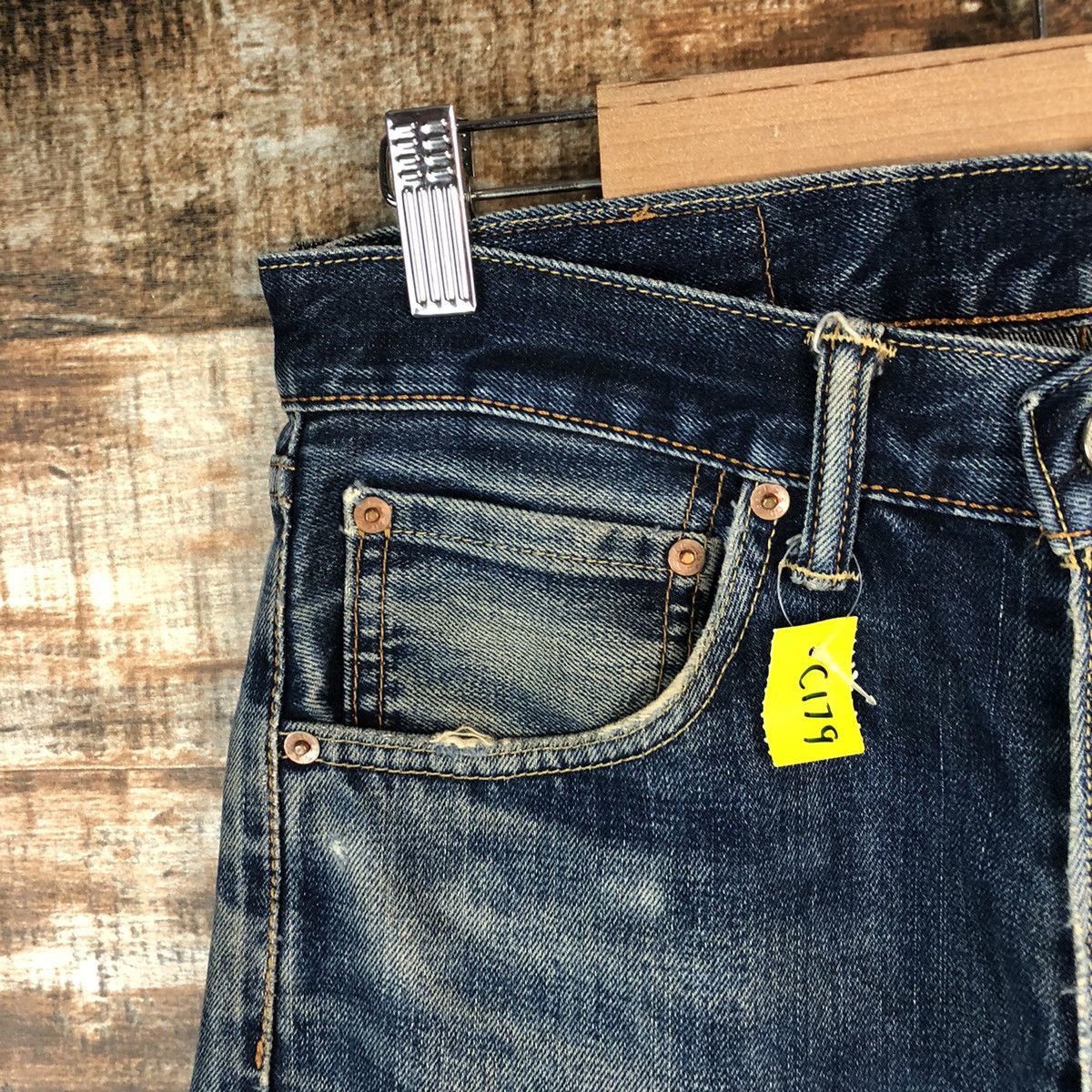 Levi's DL Levis 503 Blue Distressed Denim Pants #C179 Size US 29 - 7 Thumbnail