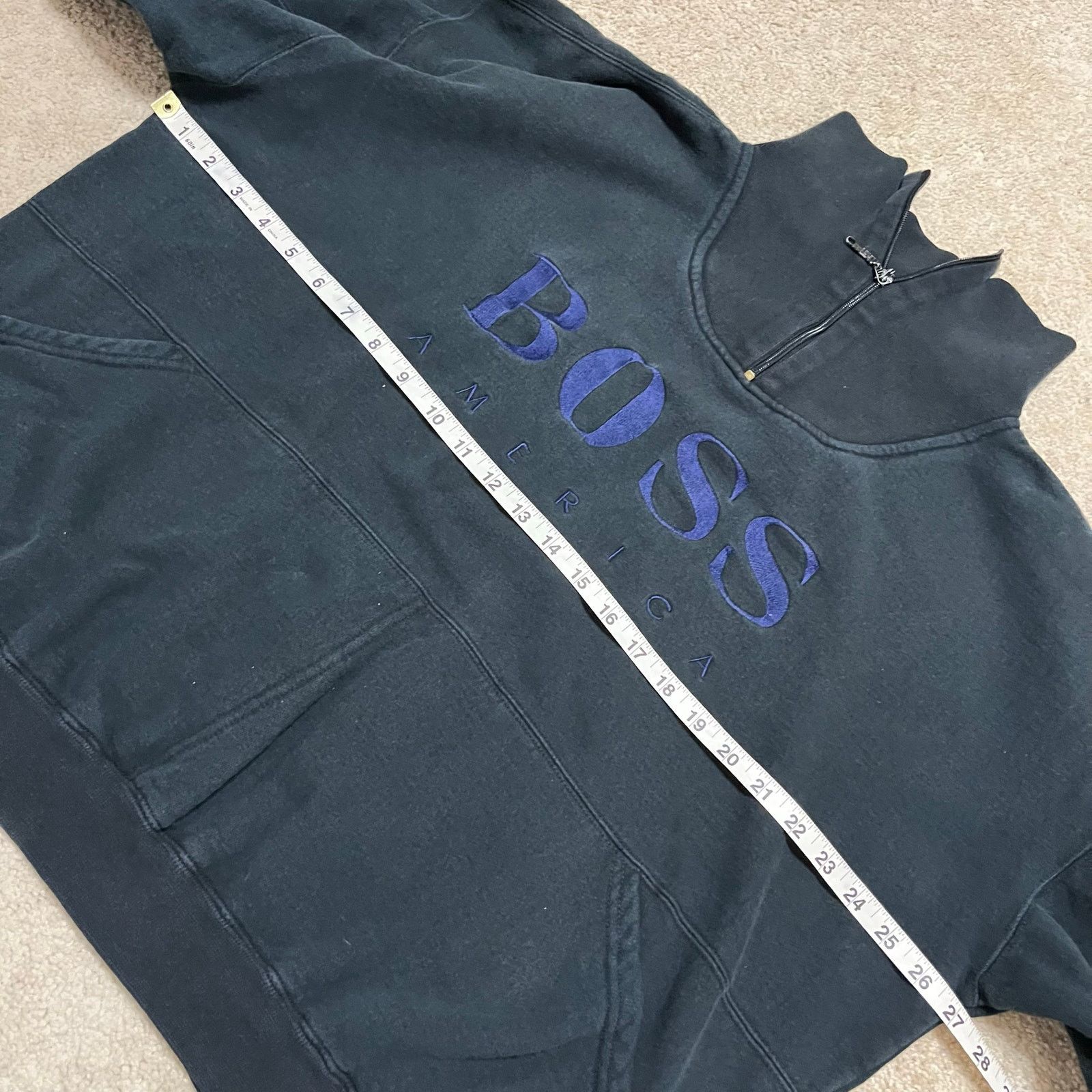 Other Y2K Boss America Turtle Neck Quarter Zip Black Jacket XL Size US XL / EU 56 / 4 - 6 Thumbnail