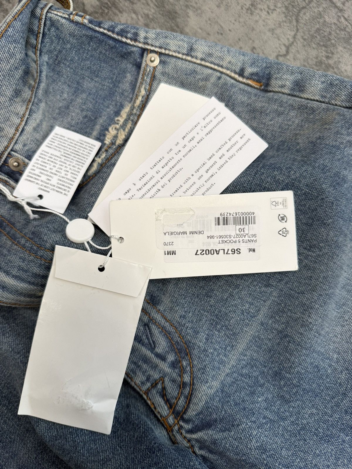 Maison Margiela Margiela Denim Light Indigo - 30 Size US 30 / EU 46 - 16 Thumbnail