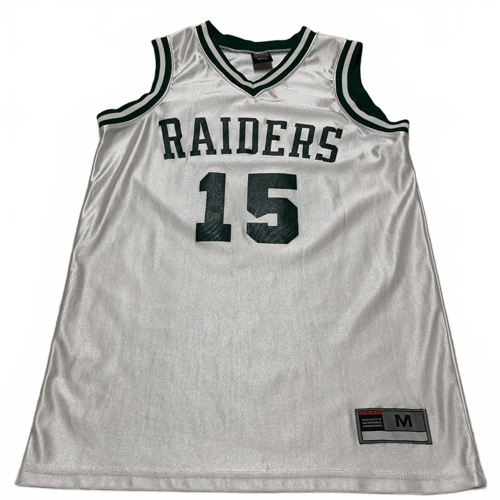 Nike VTG Nike Raiders Basketball Jersey #15 Sz M White Size US M / EU 48-50 / 2 - 1 Thumbnail