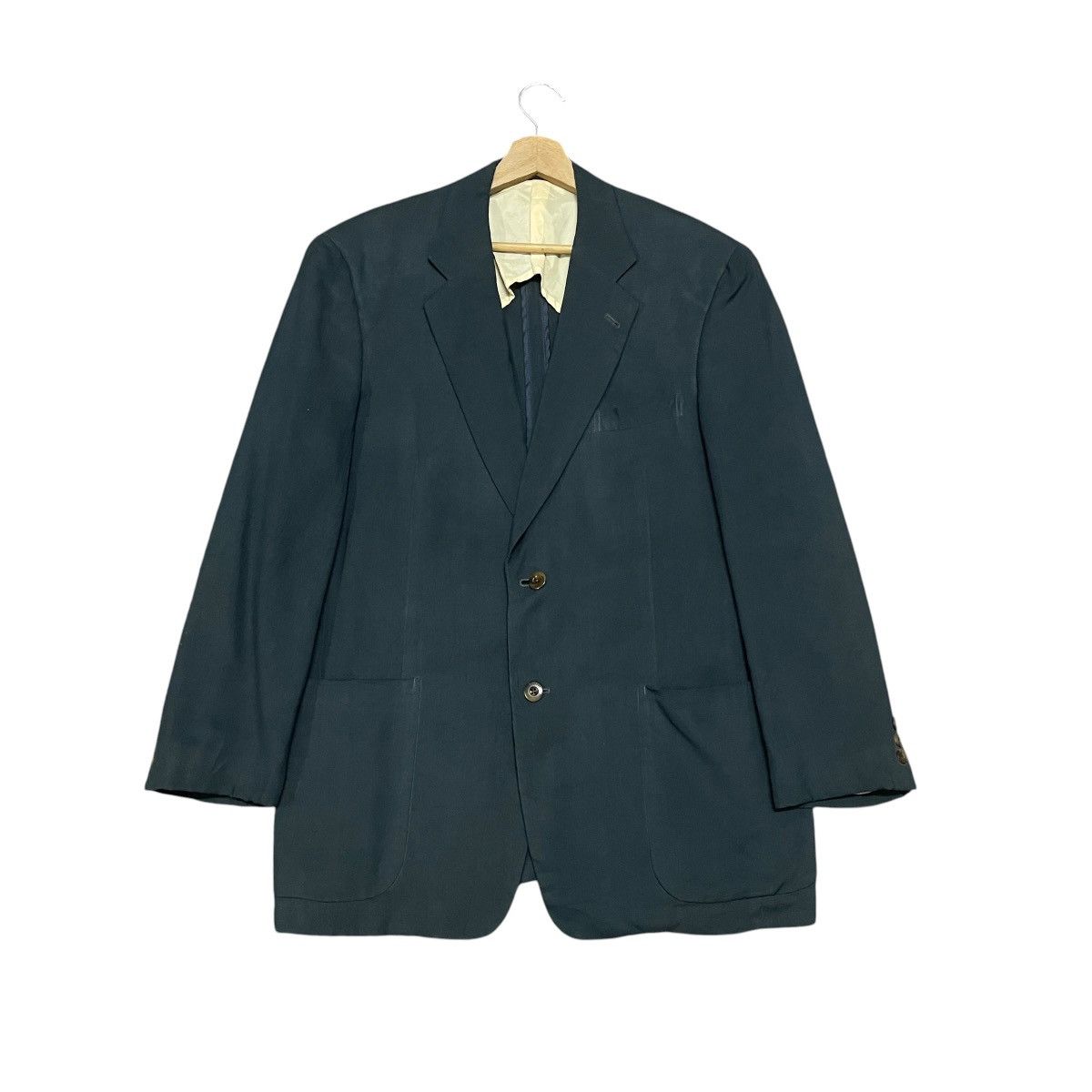 Burberry Vintage Burberrys 100% Silk Single Breasted Blazer Jacket Size US L / EU 52-54 / 3 - 1 Thumbnail