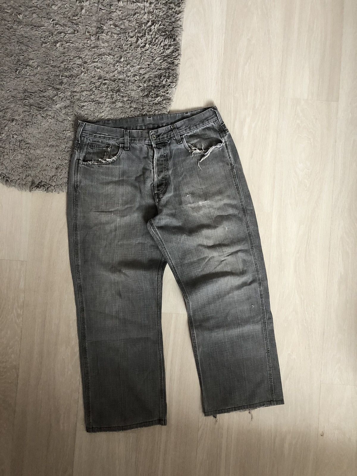 Carhartt × Carhartt Wip × Vintage Vintage Carhartt WIP Distressed Denim Staff Pant Size US 34 / EU 50 - 3 Thumbnail