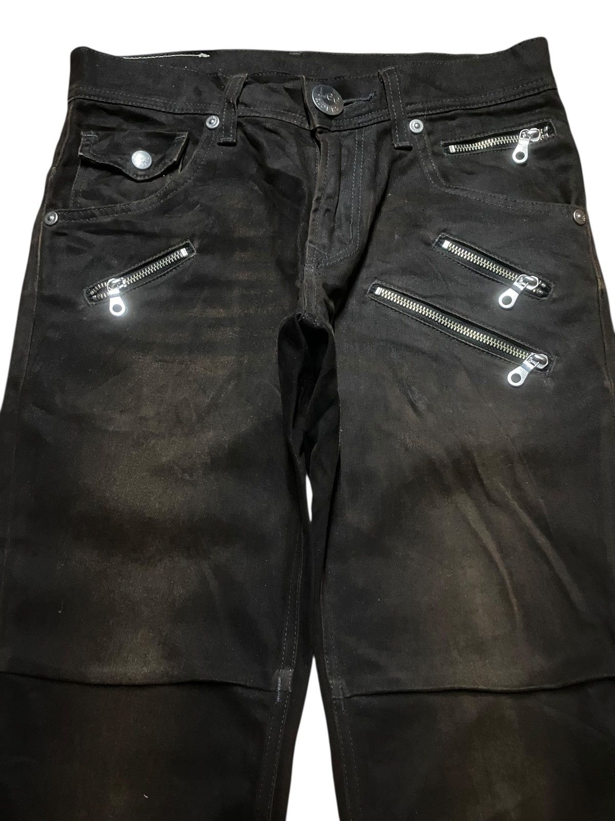 Lee × Number (N)ine Lee Riders Zipper Buckle Back Double Knee Skinny Jeans Size US 30 / EU 46 - 3 Thumbnail