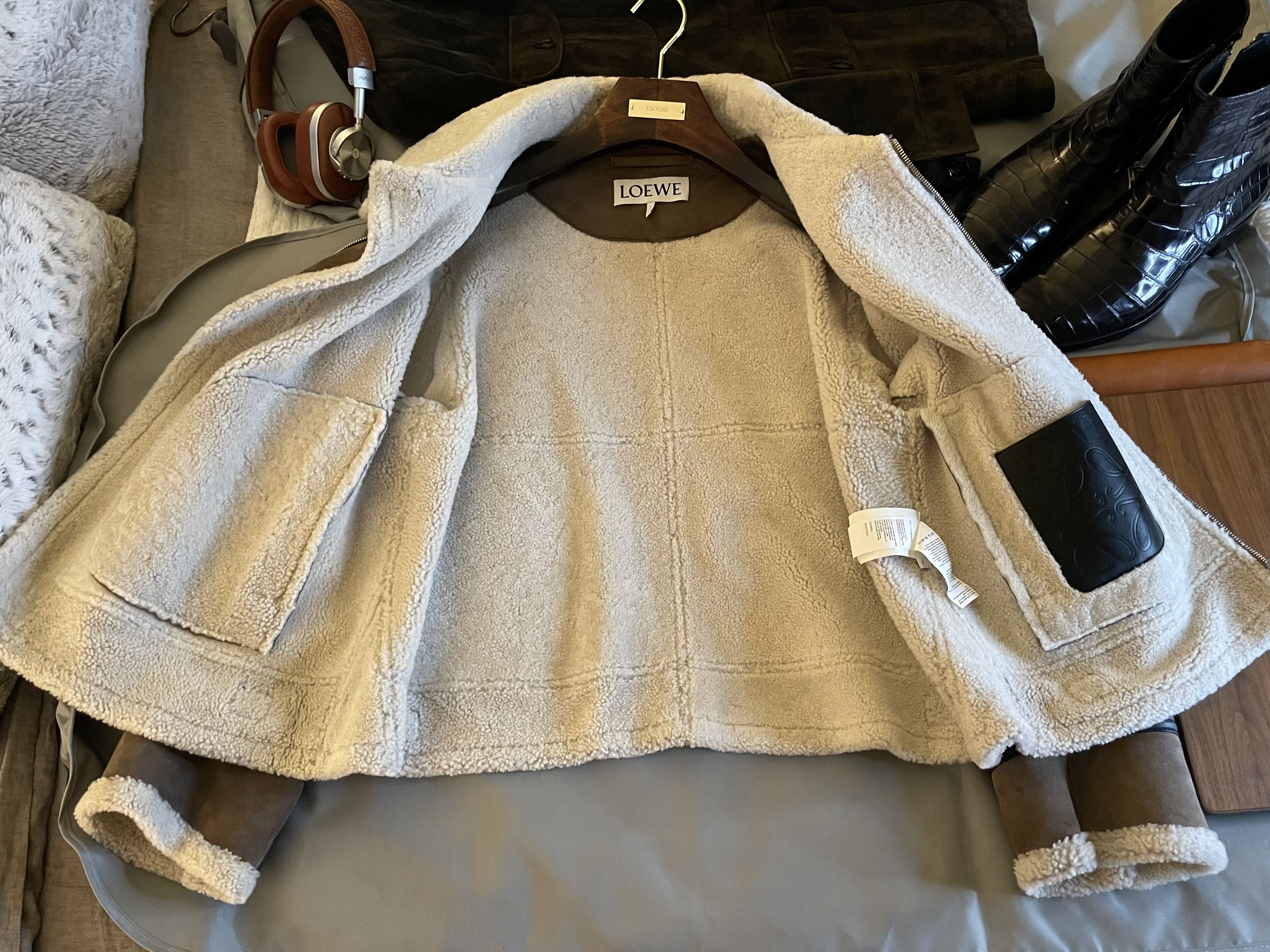 Loewe Coveted Rare $7,000 w/tax Suede Shearling Aviator Jacket Size US M / EU 48-50 / 2 - 19 Thumbnail