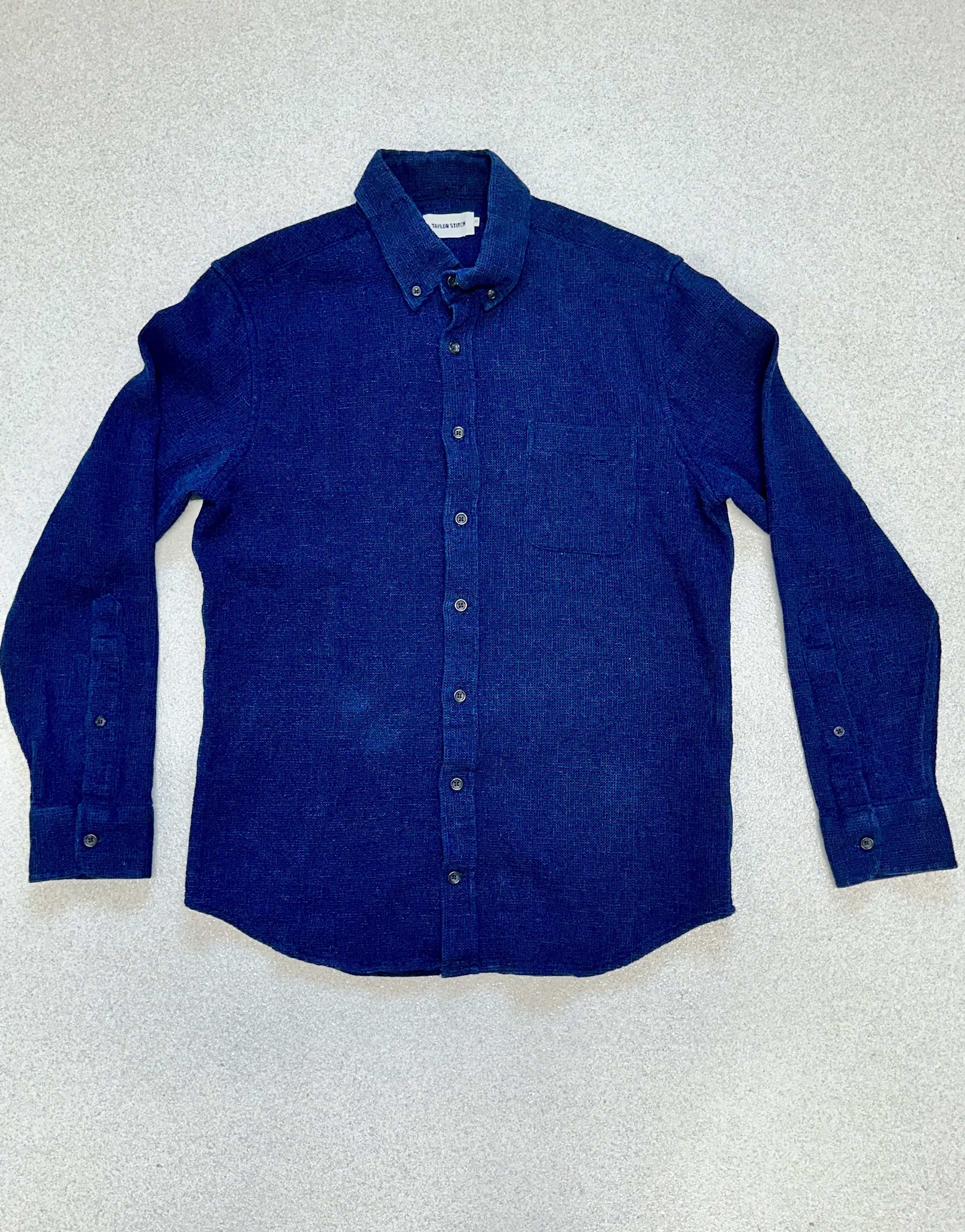 Taylor Stitch Taylor Stitch Men's Navy Shirt Textured Sashiko Size US M / EU 48-50 / 2 - 10 Thumbnail