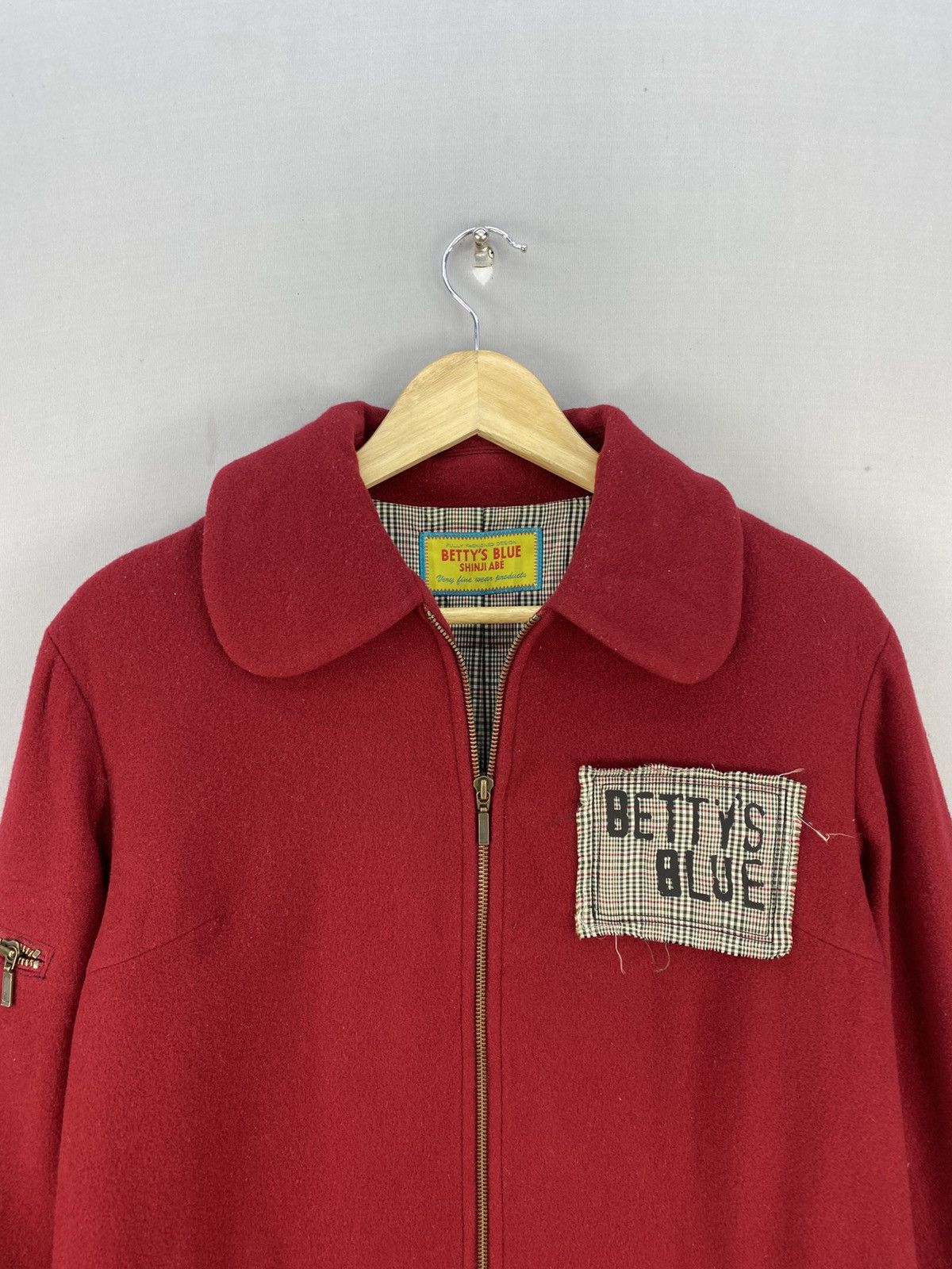 Japanese Brand Vintage Betty’s Blue Shinji Abe Wool Down Jacket Size US M / EU 48-50 / 2 - 7 Thumbnail